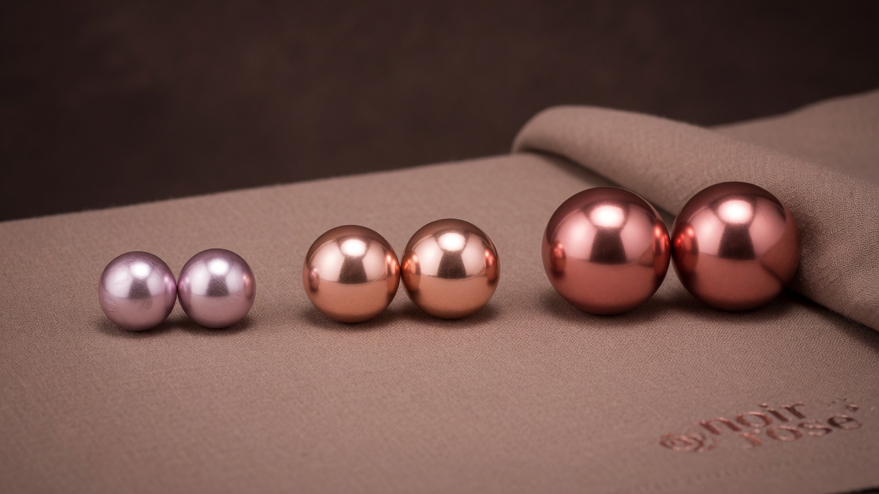 Ben Wa ball sets arranged by size on dark velvet